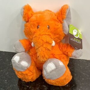 Animal Adventure Orange Elephant Plush Rattle 10". NWT